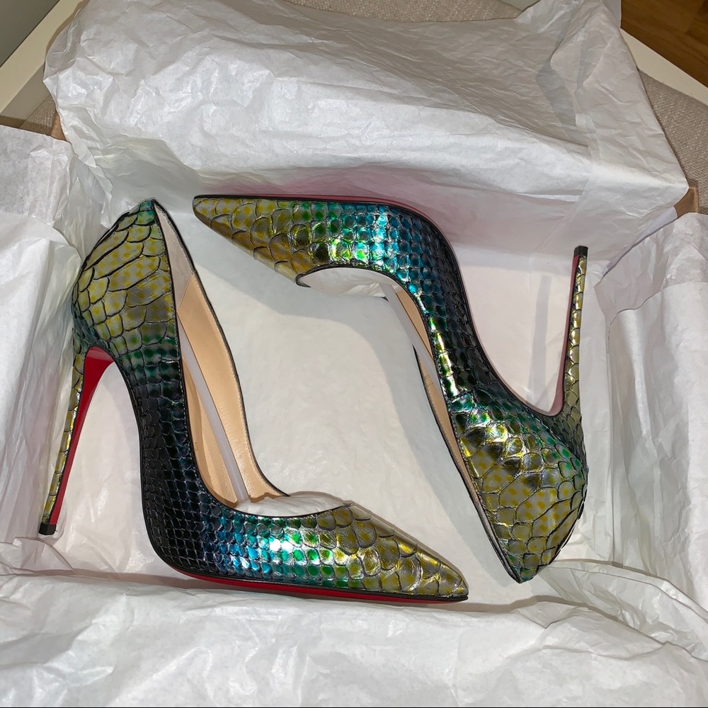 Christian Louboutin So Kate 120 Python Aquarium